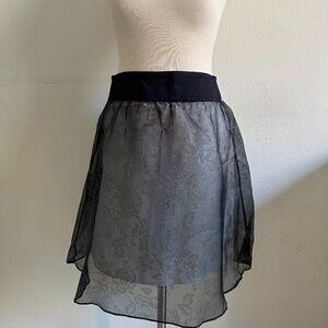 BLK tulle skirt size S, flower pattern,  Knee-length, flare silhouette